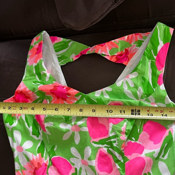 Lilly Pulitzer Sz 0 cotton flower floral dress - Picture 9 of 14